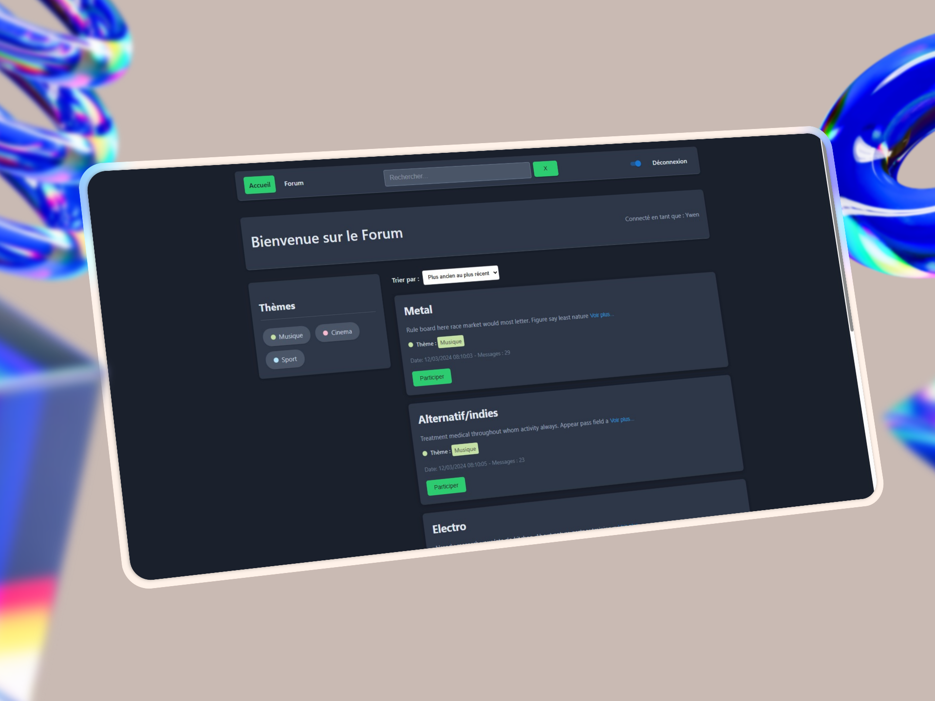 Forum (React)